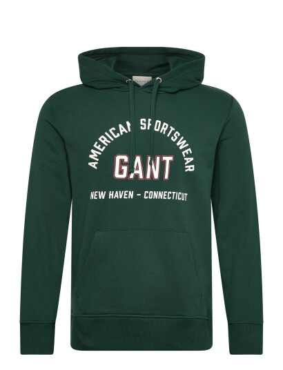 GANT Printed Graphic Hoodie - Green - XXL