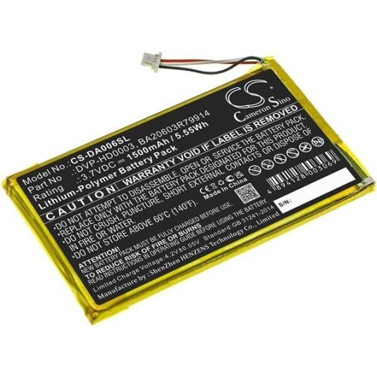 Creative Zen Vision:M Video batteri (1500 mAh 3.7 V, Sort) Creative Zen Vision:M Video batteri (1500 mAh 3.7 V, Sort)