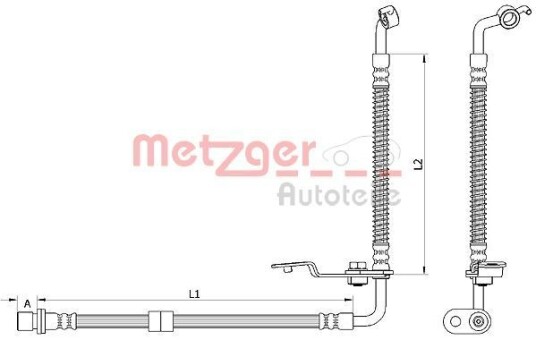 Bremseslange METZGER 4110878