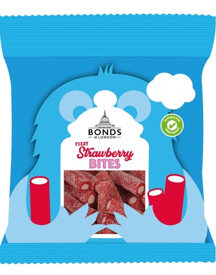 Fizzy Strawberry Bites   Bonds of London 50 gram UK