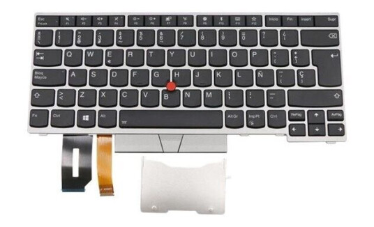 Lenovo - notebook replacement keyboard - with Trackpoint UltraNav - Spanish - silver - Brbart tastatur - til utskifting - Spansk - Slv