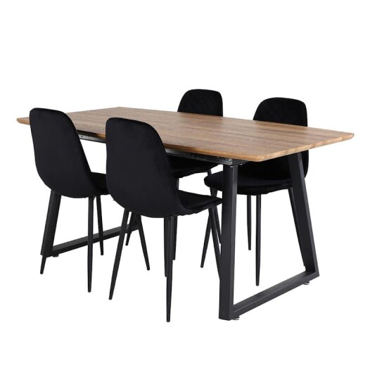Venture Home Spisegruppe Venture Home Ina med 4 Phoi Stoler Fløyel GR20310S