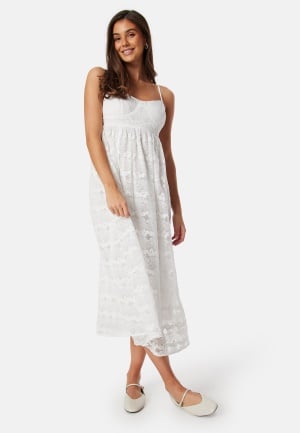 Bubbleroom Occasion Lace Strap Midi Dress White 42