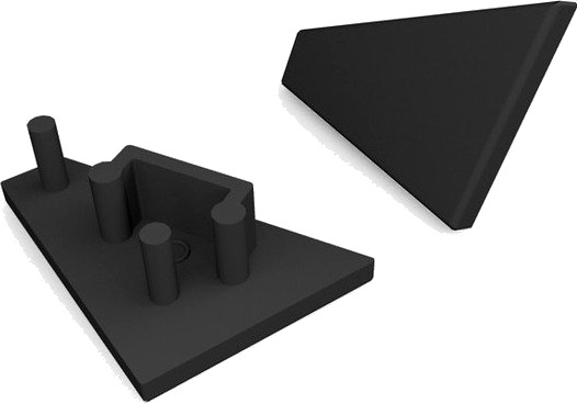 Topmet 1 stk. Endestykke CORNER10 GEN2 Svart Topmet 1 stk. Endestykke CORNER10 GEN2 Svart