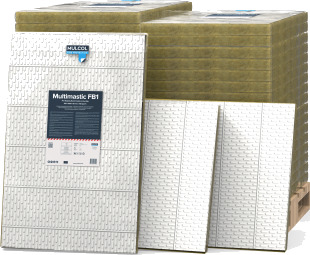 ARMADAN Mulcol peisplate FB1 50x1000x625mm ensidig mineralull hvit