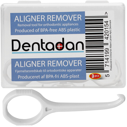 Dentadan Aligner Remover 3 pcs. Tannbrakettfjernere HVIT