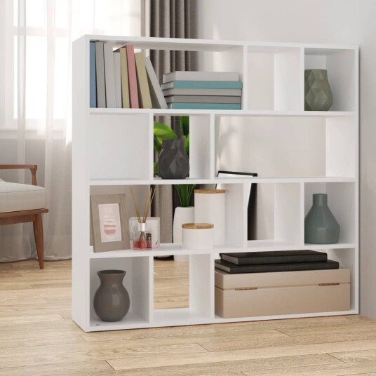 Bokhylle/romdeler hvit 105x24x102 cm 8720845693688 Bokhylle/romdeler hvit 105x24x102 cm 8720845693688