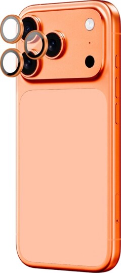 AmazingThing AR Safir Kameralinseglass for iPhone 17 Pro/Pro Max med Oransje Ramme