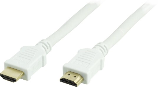 DELTACO HDMI-kabel, v1.4+Ethernet, 19-pin ha-ha, 1080p, vit,