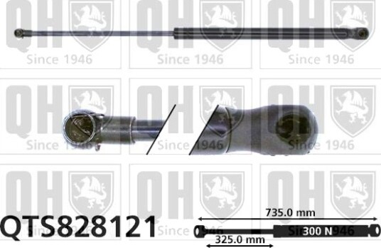 Gassfjær, motorpanser QUINTON HAZELL QTS828121