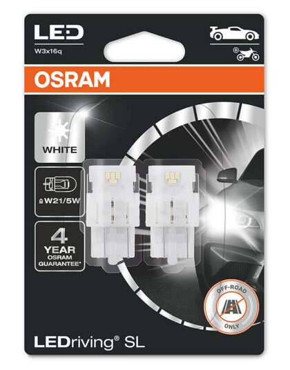 Osram Ledriving Sl W21/5w Oransje (Sett) Osram Ledriving Sl W21/5w Oransje (Sett)