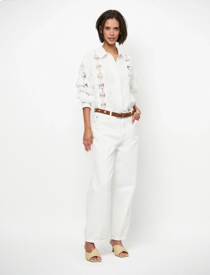 Dante6 Dante6 Amandyne Lace Detail Shirt White 36 Dante6 Dante6 Amandyne Lace Detail Shirt White 36