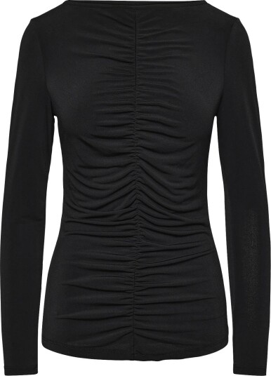 Vila Vilysera Boatneck L/S Top/Spi BLACK BEAUTY XXL