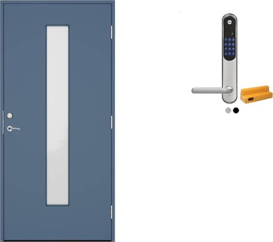 Ytterdør Swedoor Advance-Line Nordic Skagen med Yale Doorman Classic Home