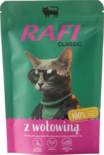 Rafi Våtfôr Cat Classic Okse 10 X 100 G Rafi Våtfôr Cat Classic Okse 10 X 100 G