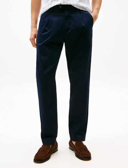 Tommy Hilfiger Harlem 1Plt Chino Satin - Navy - 30 x 32 Tommy Hilfiger Harlem 1Plt Chino Satin - Navy - 30 x 32