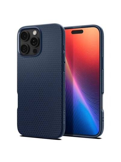 Spigen Liquid Air Mobildeksel i Marineblå for iPhone 16 Pro Max