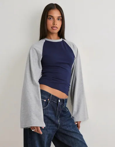 Nelly Multi/Mønstrete Wide Sleeve Raglan Top