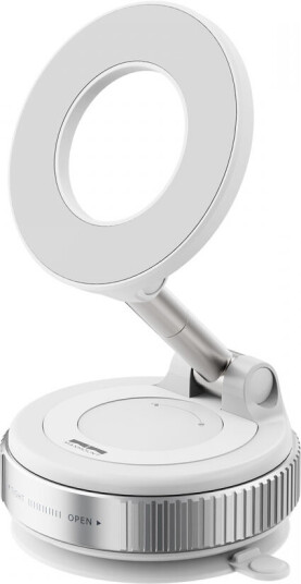 Maxmount Vakuum Telefonholder Med Magnetisk Ring Hvit