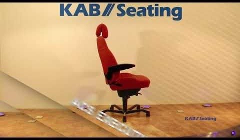 Kontorstol Kab Seating Executive, Acs White-Line Sort Tekstil Fighter
