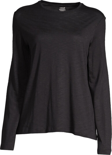 Casall Soft Texture Long Sleeve Dame Black XL Casall Soft Texture Long Sleeve Dame Black XL
