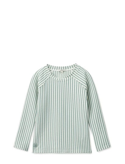 Liewood Noah Seersucker Longsleeve Swim Tee Green 56
