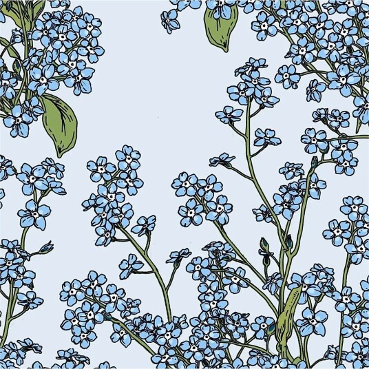 Havi Havi Nuppu Napkin Lemmikki   Blue   33X33CM