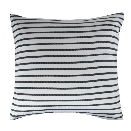 Borg Living Putetrekk - 60x63 cm - 100% Bomullssateng​​​​​​​ - Narrow lines black