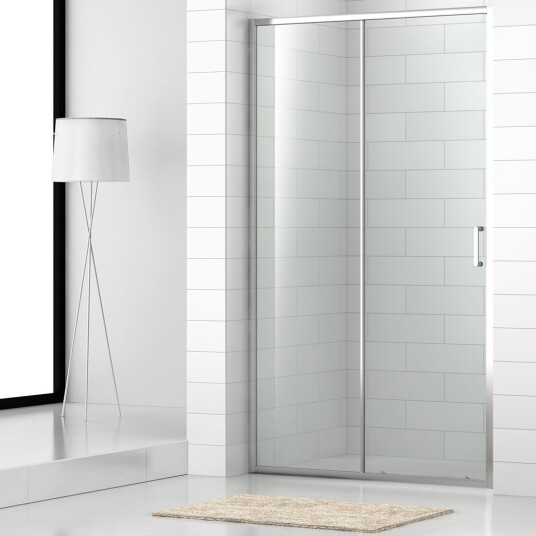 CELESTE FASTO SKYVEDØR 118-121 CM M/ SIKKERHETSFOLIE, KROM