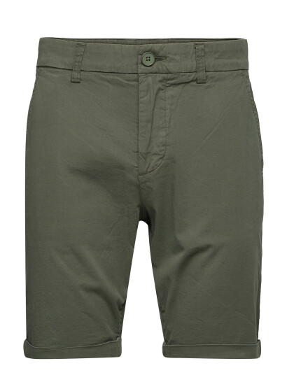 Knowledge Cotton Apparel Regular Chino Poplin Shorts - Gots/ - Green - 29