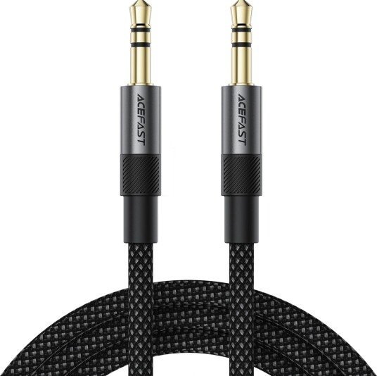 Acefast J10 AUX-kabel, minijack 3,5 mm, 1 m – svart
