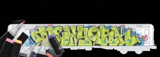 Subway Scrawl Av Martin Ander