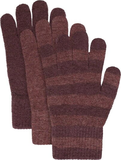 Minymo Hansker Ull 3 pack Blåbær Minymo 1 2 år (80 92) Handsker Bordeaux Lilla Rosa