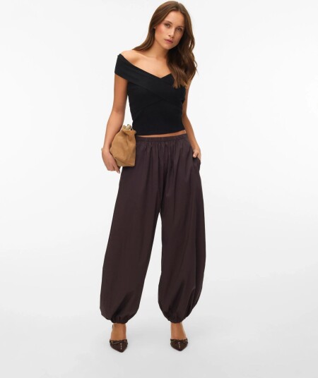 Vero Moda Vmlotus Nw Balloon Trousers Wvn Exp Sb2 Brown XS/S