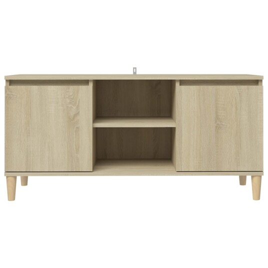 vidaXL TV-benk med ben i heltre sonoma eik 103,5x35x50 cm