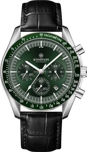 Kompass ChronoSpeed Silver Green Black