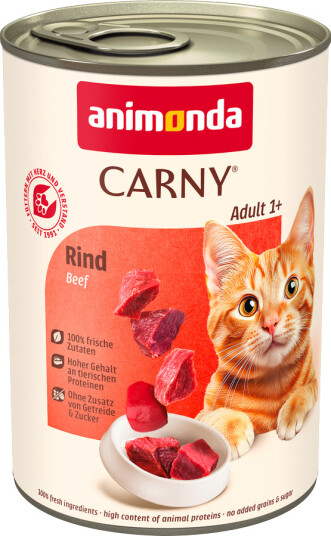 Animonda Carny Våtfôr Adult Rent Storfekjøtt 12 X 400 G