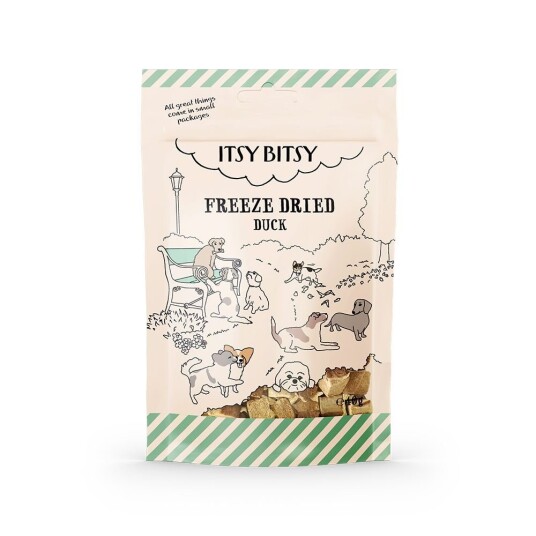 Itsybitsy Freeze Dried Duck Til Hund