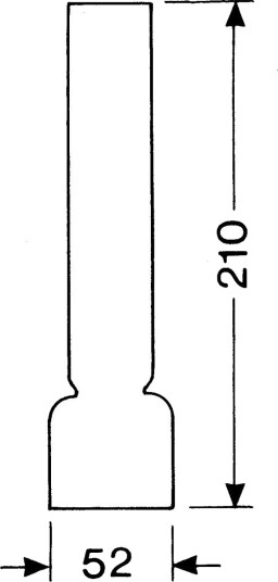 Lampeglass til parafinlampe 52mm x 210mm 66074/66076/66084