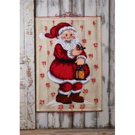 Permin Broderipakke Julekalender Julenisse 80x115cm