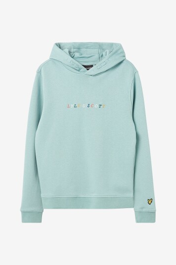 Lyle & Scott Hettegenser Multi Coloured Embroidery Hoodie Blå