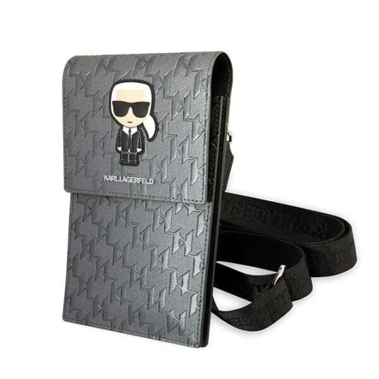 Karl Lagerfeld Håndveske Klwbsamipg Sølv/Sølv Ikonik Karl Monogram Patch