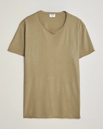 Filippa K Roll Neck Crew Neck T Shirt Light Olive Green