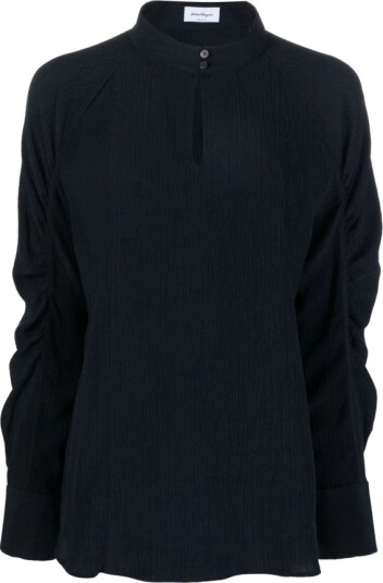 Ferragamo Dame Bluser & Skjorter Blå M, Ferragamo Dame Bluser & Skjorter Blå M,