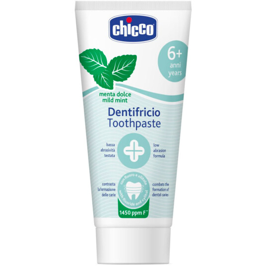 Barnetannkrem Xylitol CHICCO Sweet Mint fra 6 år - 50 ml