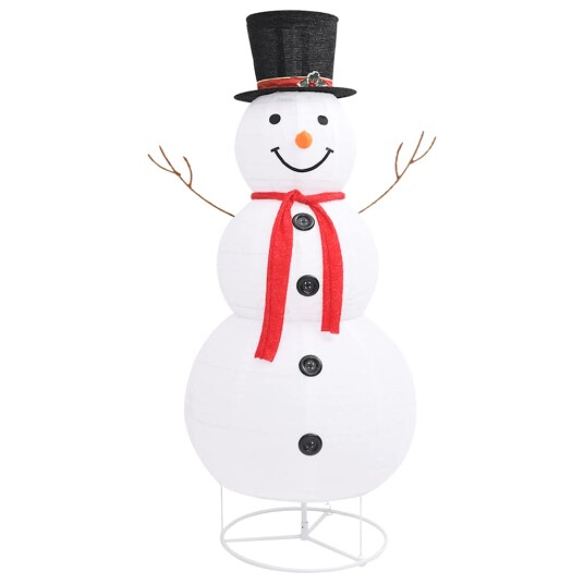 vidaXL Dekorativ snømannfigur med LED luksusstoff 180cm vidaXL Dekorativ snømannfigur med LED luksusstoff 180cm