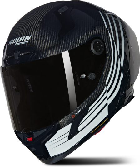 Nolan Helhjelm X-804 Rs Karbon Hvit-Svart