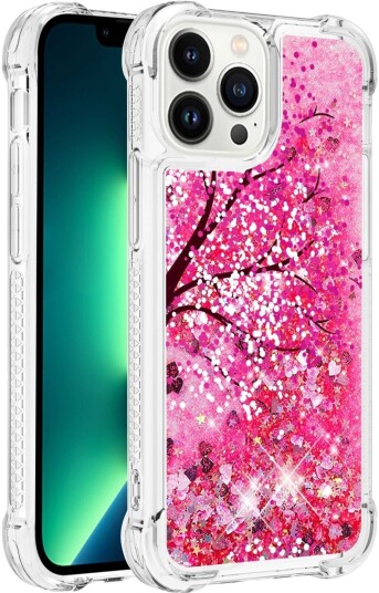 Trolsk Mobildeksel med Flytende Glitter Rosa (iPhone 13 Pro)