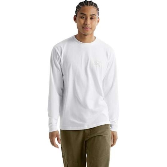 Arc'teryx Kragg SL Cotton LS Herre White Light L Arc'teryx Kragg SL Cotton LS Herre White Light L