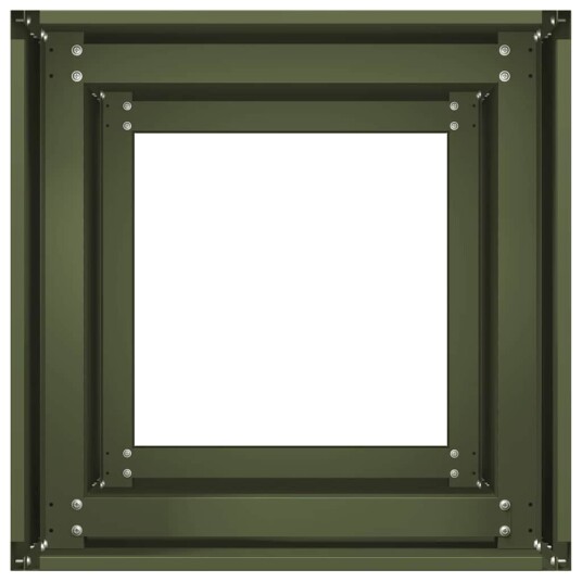 vidaXL Plantekasse olivengrønn 40x40x80 cm kaldvalset stål